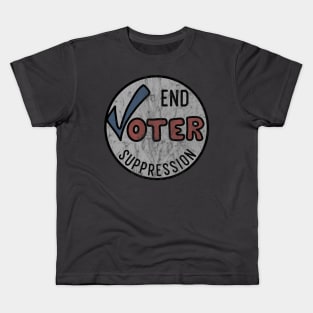 End Voter Suppression (distressed) Kids T-Shirt